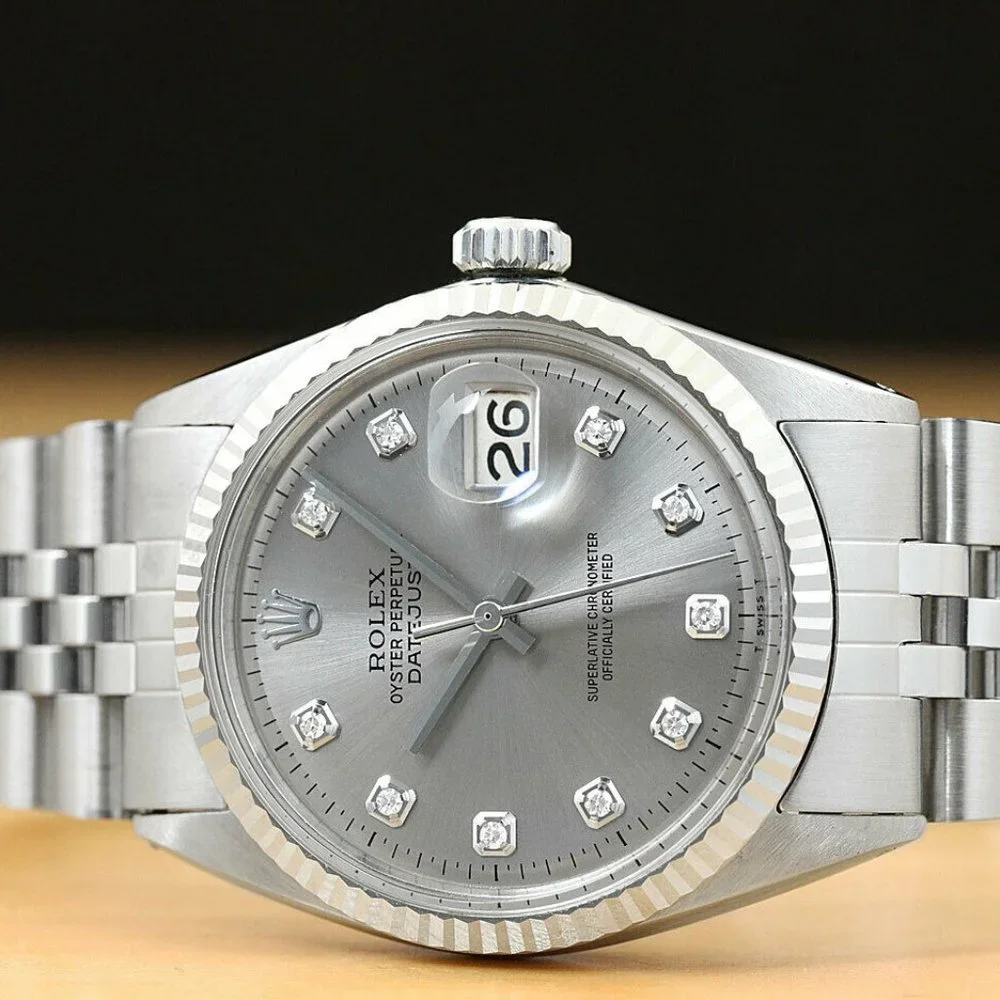 Sale! Rolex 36mm Gray Diamond Men's Watch